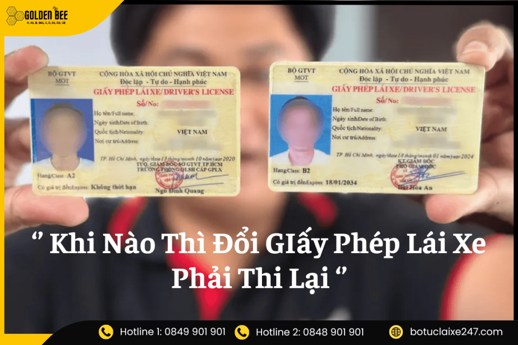 Khi Nào Thì Đổi GIấy Phép Lái Xe Phải Thi Lại