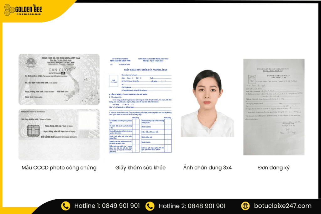  Ảnh chụp mẫu từng loại giấy tờ